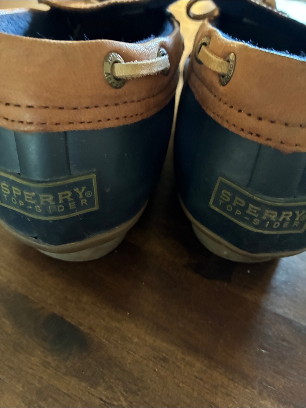 Sperry Black(?) Brown Duck Boat Shoes - 8 - Picture 4 of 5
